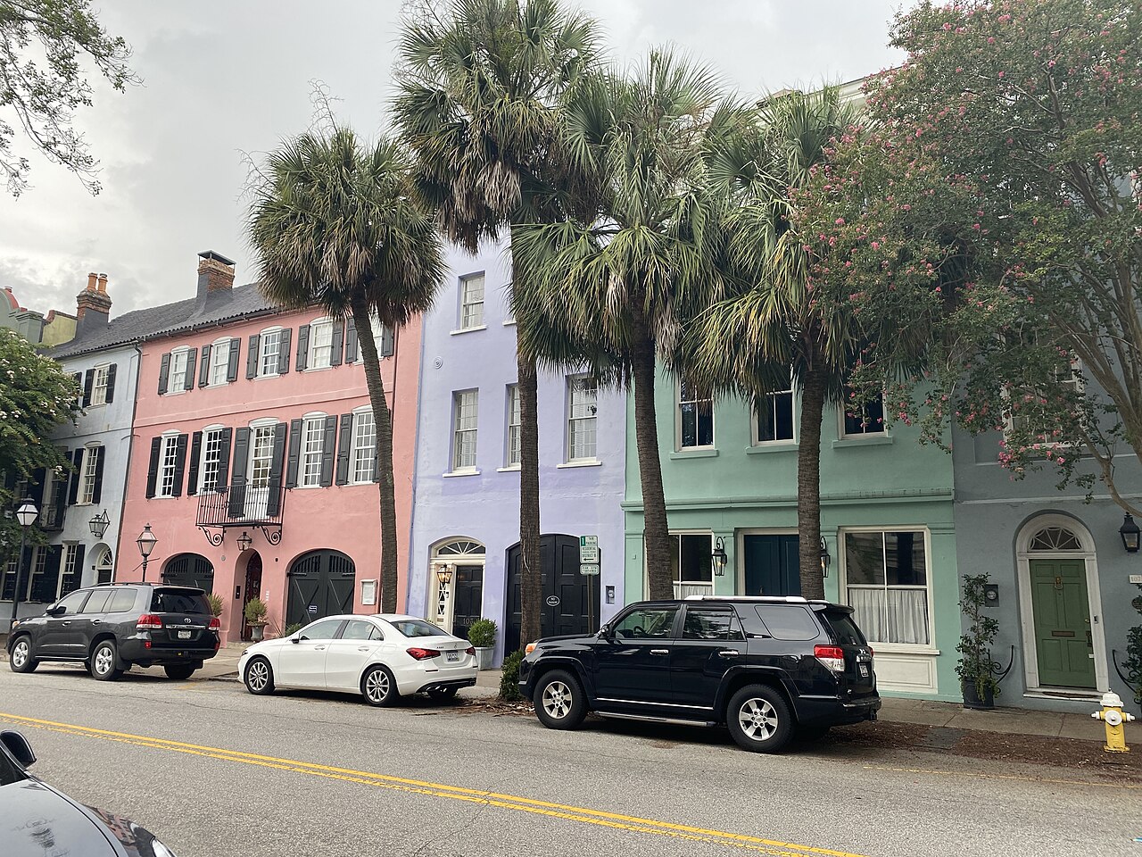 Rainbow Row in Charleston, South Carolina.