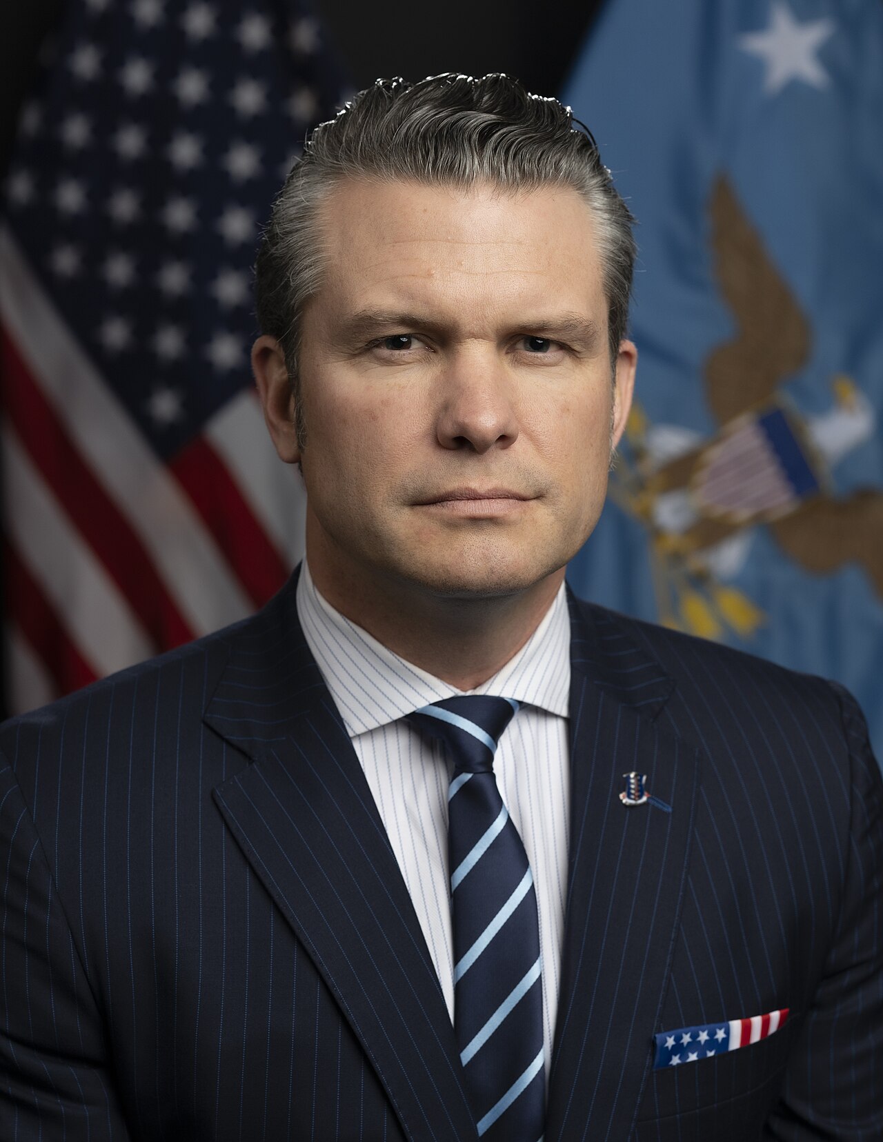 Defense Secretary Pete Hegseth, official portrait.
