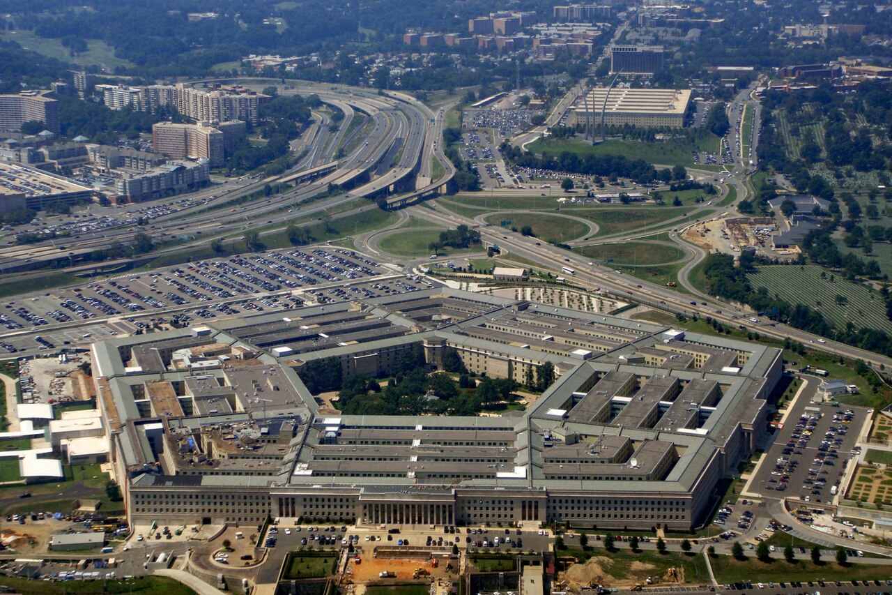 Aerial view of the Pentagon.