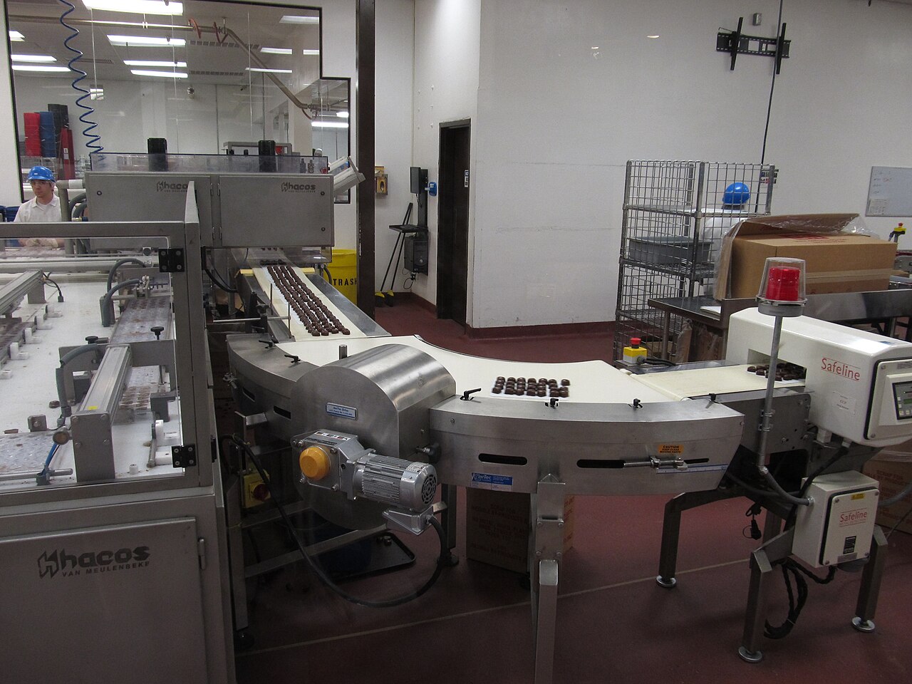 Chocolates on the line at the Ethel M Chocolate Factory, Henderson, Nevada.